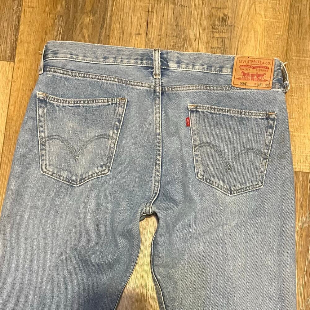 VTG Y2K Levi Strauss 505 Loose Straight Fit Jeans Mens 36x32 LW Skater Grunge - Picture 4 of 10